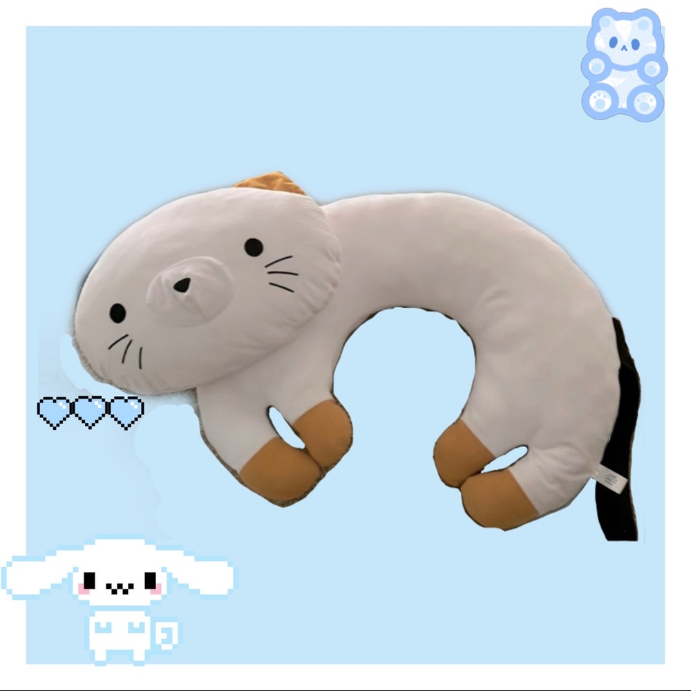 Cat Travel Pillow For Head Kawaii